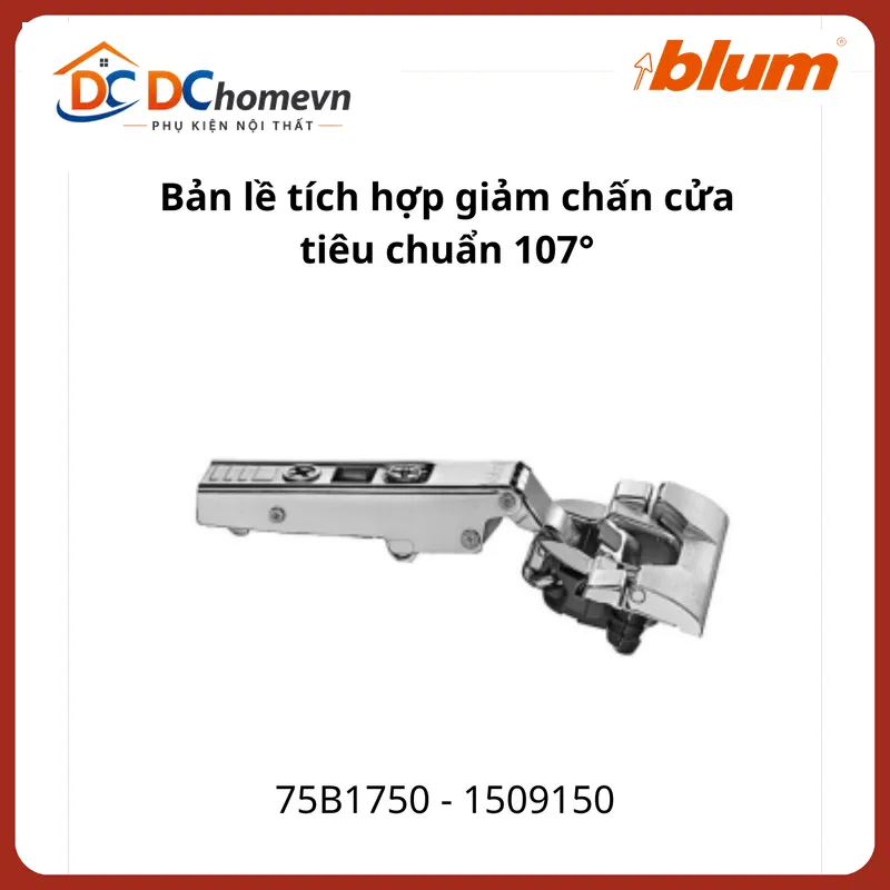 Bản Lề Tích Hợp Giảm Chấn Góc Mở 107° 75b1750 1509150 Blum