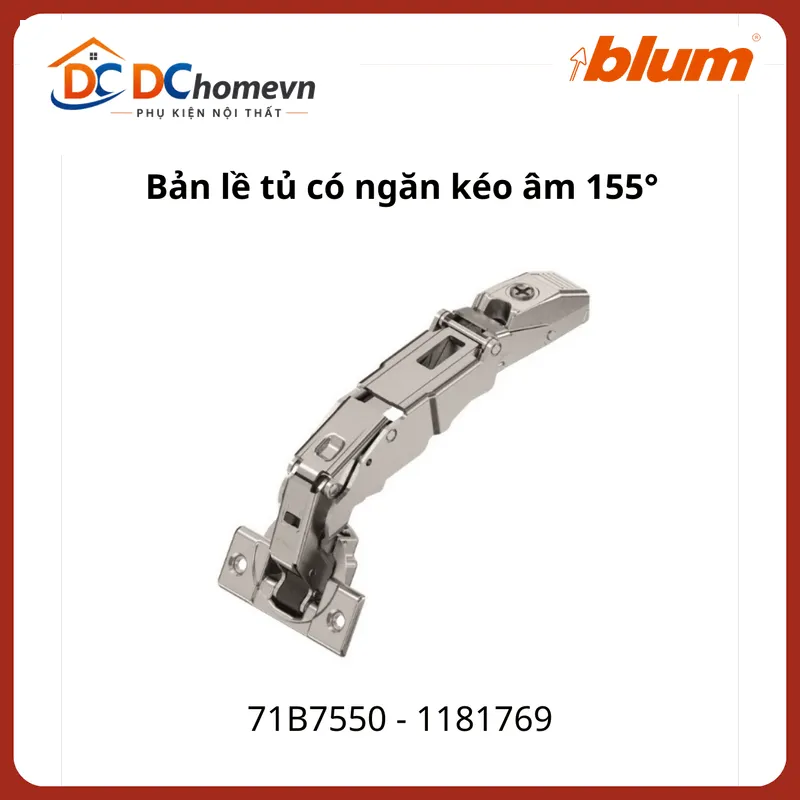 Bản Lề Tích Hợp Giảm Chấn Góc Mở 155° 71b7550 1181769 Blum