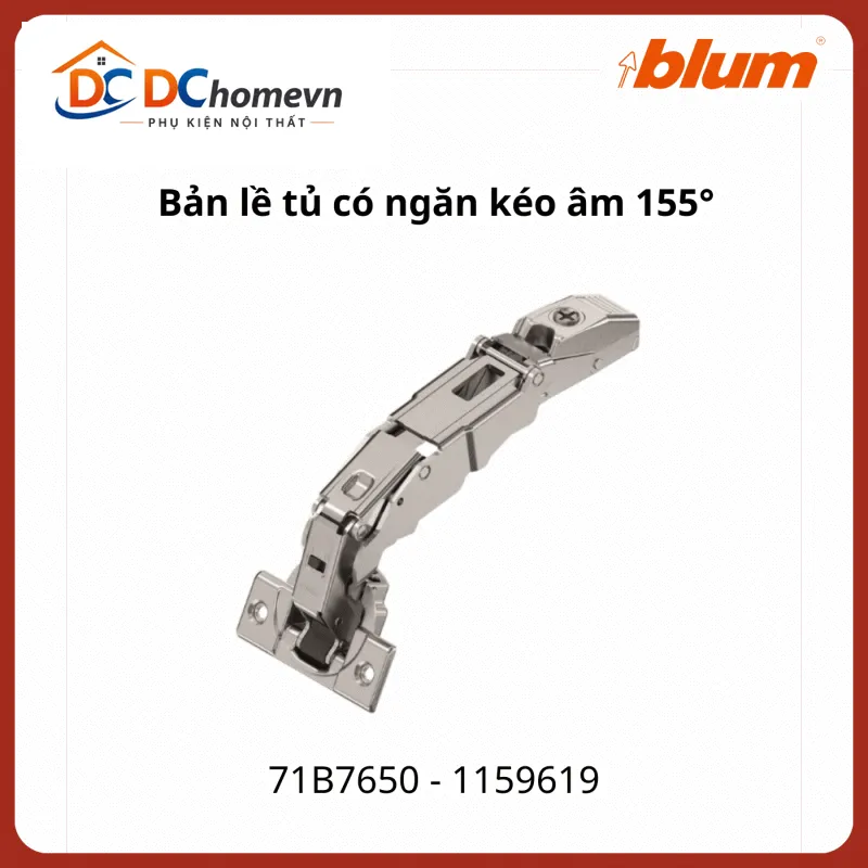 Bản Lề Tích Hợp Giảm Chấn Góc Mở 155° 71b7650 1159619 Blum
