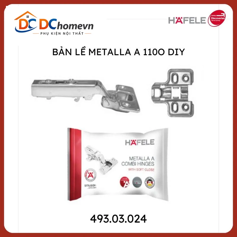 Bản Lề Trùm Nửa Metalla A Diy 110º Hafele 493.03.024
