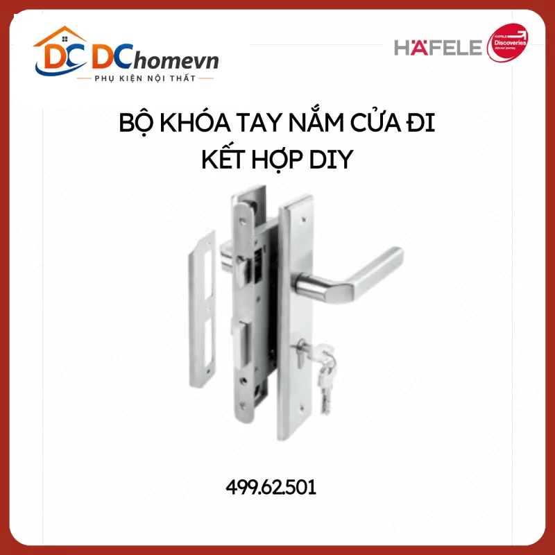 BỘ KHÓA CỬA ĐẾ DÀI HAFELE 499.62.501