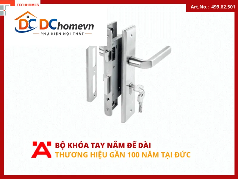 BỘ KHÓA CỬA ĐẾ DÀI HAFELE 499.62.501