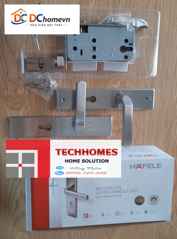 BỘ KHÓA CỬA ĐẾ DÀI HAFELE 499.62.501
