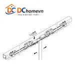 Phụ kiện cửa trượt đồng bộ Hafele 120P 940.44.002