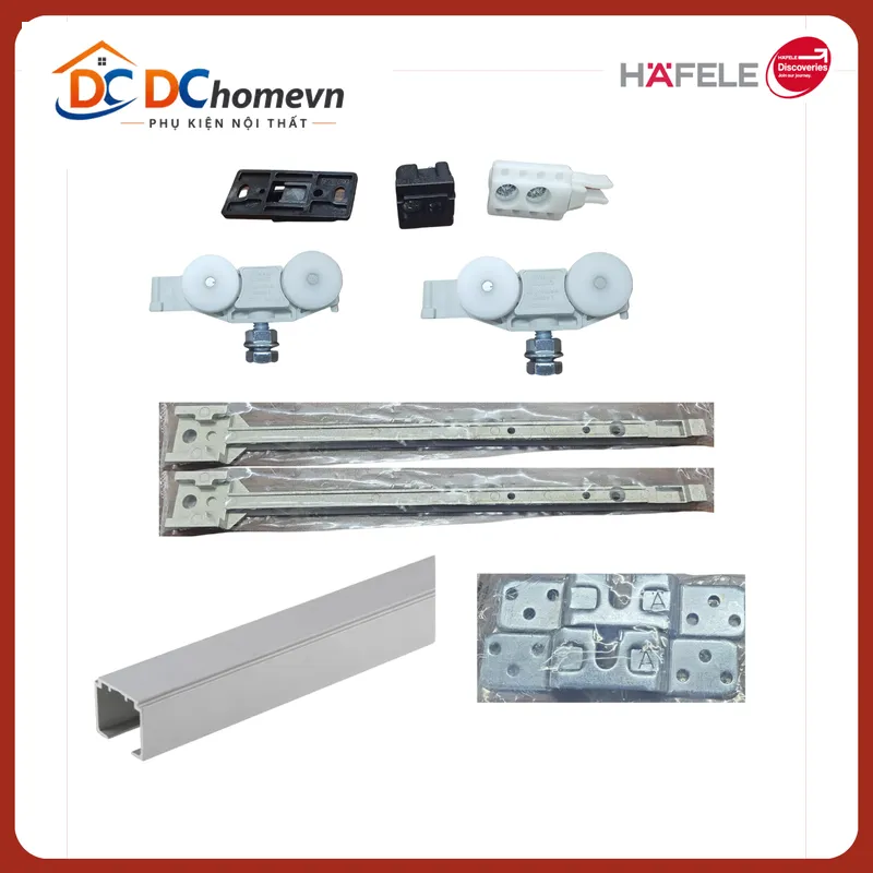 Bộ Phụ Kiện Cửa Trượt Hafele 120p 941.02.036, Không Giảm Chấn, 2 Mét