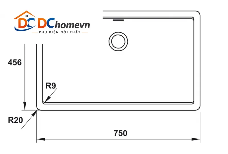 CHẬU ĐÁ ĐƠN HAFELE HS-GS7545 570.30.300