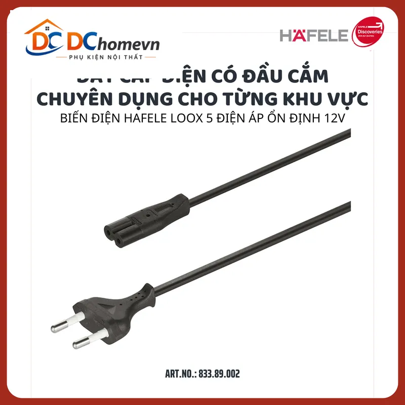 Dây Cắm Nguồn Đèn Led Chuẩn EU Hafele 833.89.002