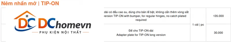 Đế cho TIP-ON dài, 956A1201,1743112