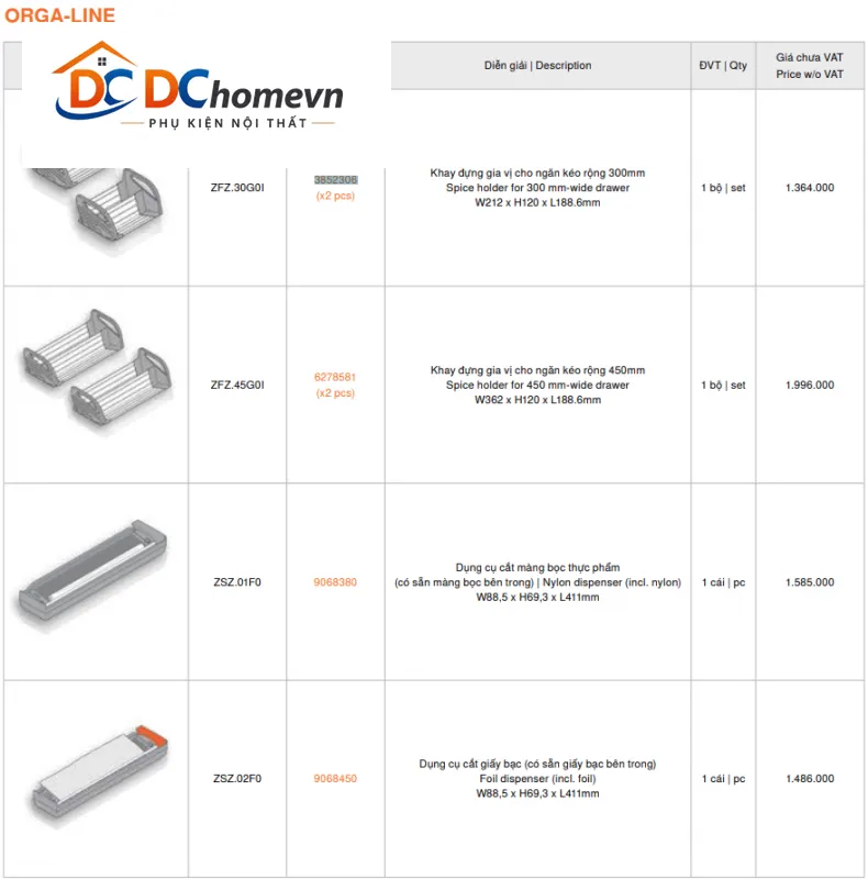Dụng cụ cắt màng bọc ORGA-LINE ZSZ.01F0 9068380