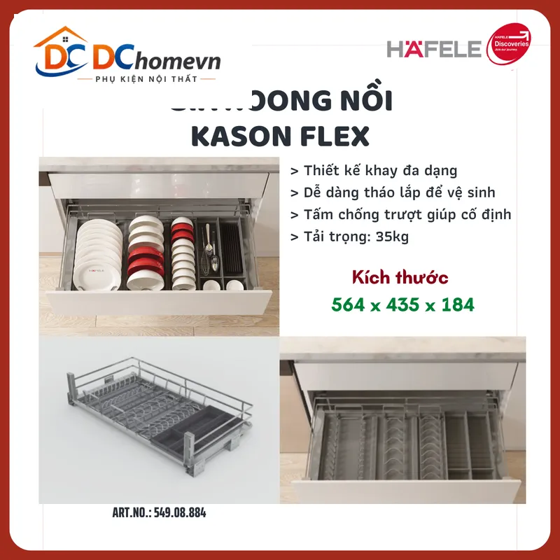 GIÁ BÁT ĐĨA HAFELE KOSMO KASON FLEX 549.08.884