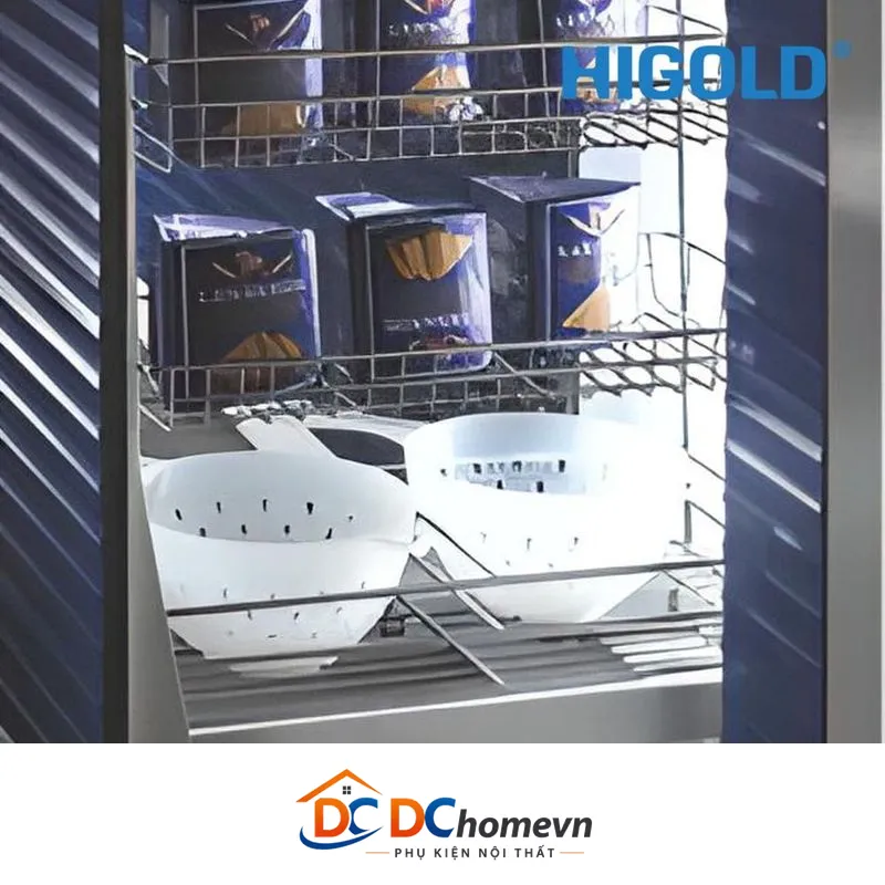 Kệ 3 Tầng Đựng Chai Lọ Ray Giảm Chấn Inox 304 (305001 – 300mm) – Higold