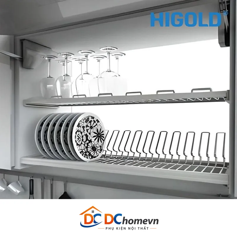 Kệ Chén 2 Tầng Âm Tủ Inox 304 (401152 – 800mm) – Higold