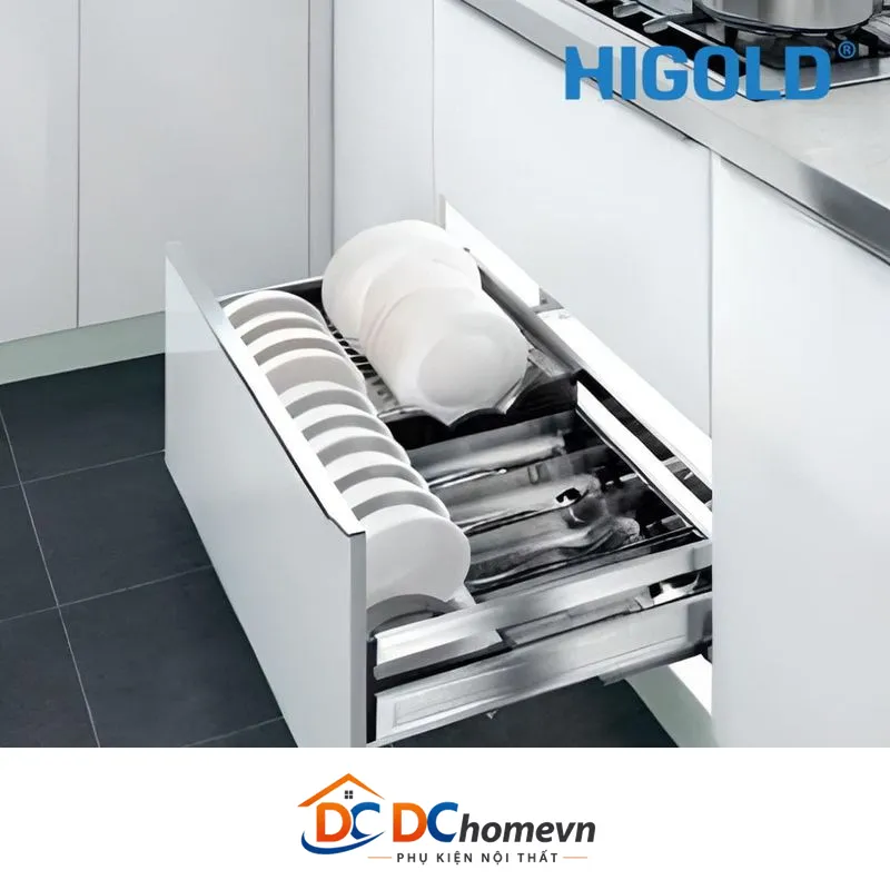 Kệ Chén Dĩa Bản Bắt Mặt Hộc Inox 304 (303301 – 600mm) – Higold
