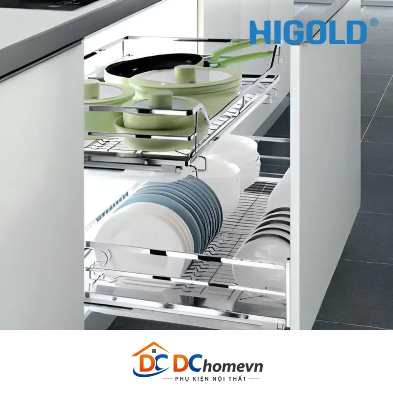 Kệ Chén, Dĩa Diamond Giảm Chấn Inox 304 (301505 – 900mm) – Higold
