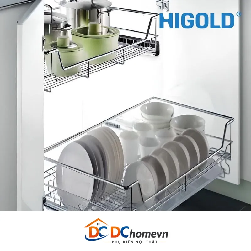 Kệ Chén Dĩa Ray Giảm Chấn (301602 – 800mm) – Higold