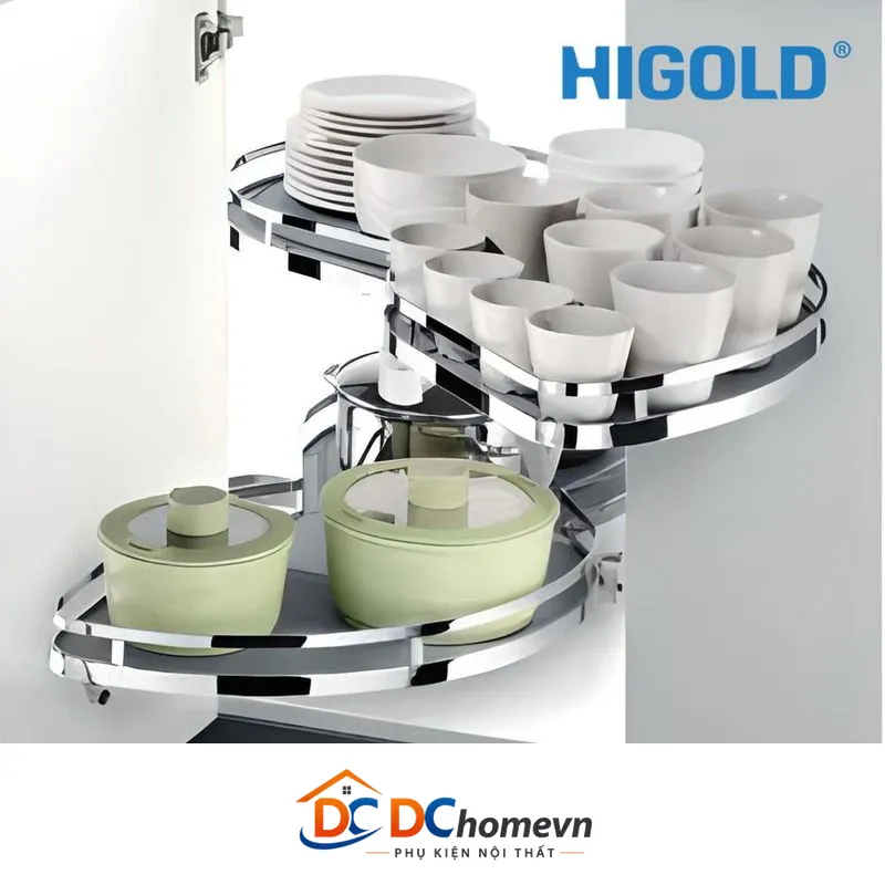 Kệ Chiếc Lá Mở Trái-phải (900mm) Màu Inox (101061 – 450mm) – Higold