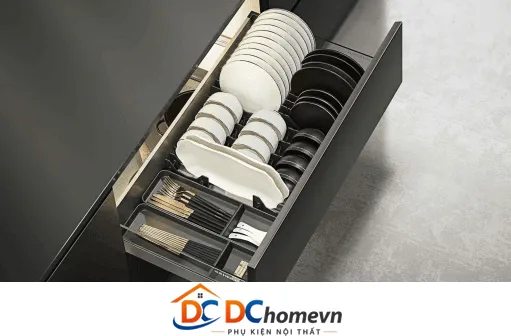 Kệ Đựng Chén, Dĩa, Muỗng, Cao Cấp 3.0 Nhôm Xingfa (303551 – 900mm) – Higold