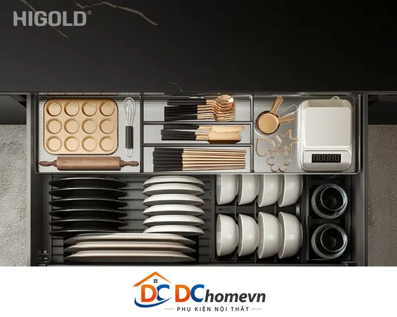 Kệ Đựng Chén, Dĩa, Muỗng Nhôm Xingfa (303884 – 700mm) – Higold
