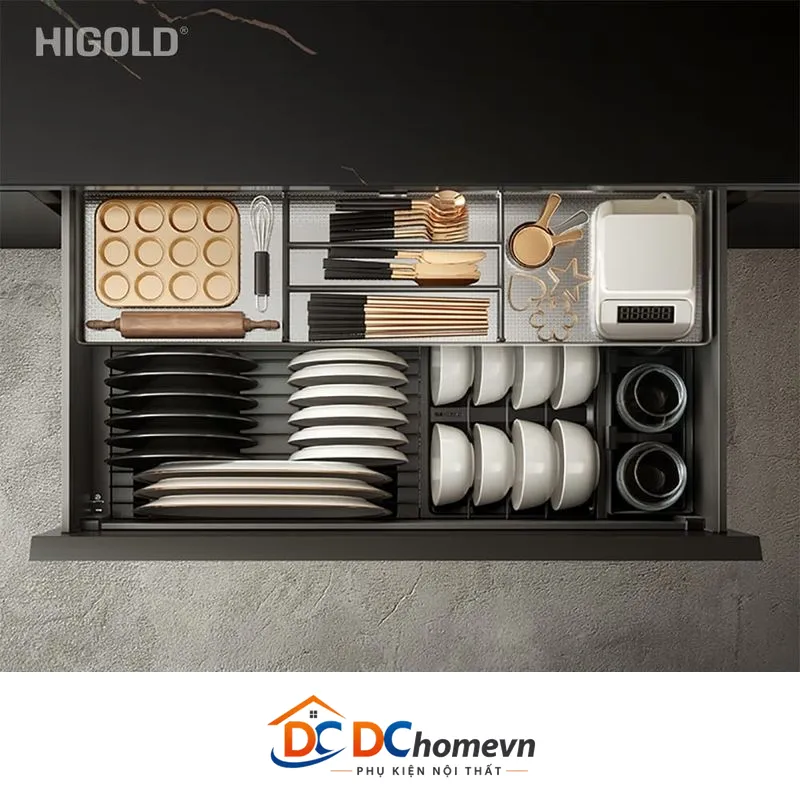 Kệ Đựng Chén, Dĩa, Muỗng Nhôm Xingfa (303885 – 600mm) – Higold