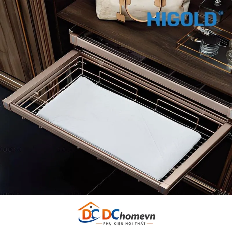 Kệ Đựng Quần Áo Giảm Chấn Màu Champagne (6050380 – 800mm) – Higold