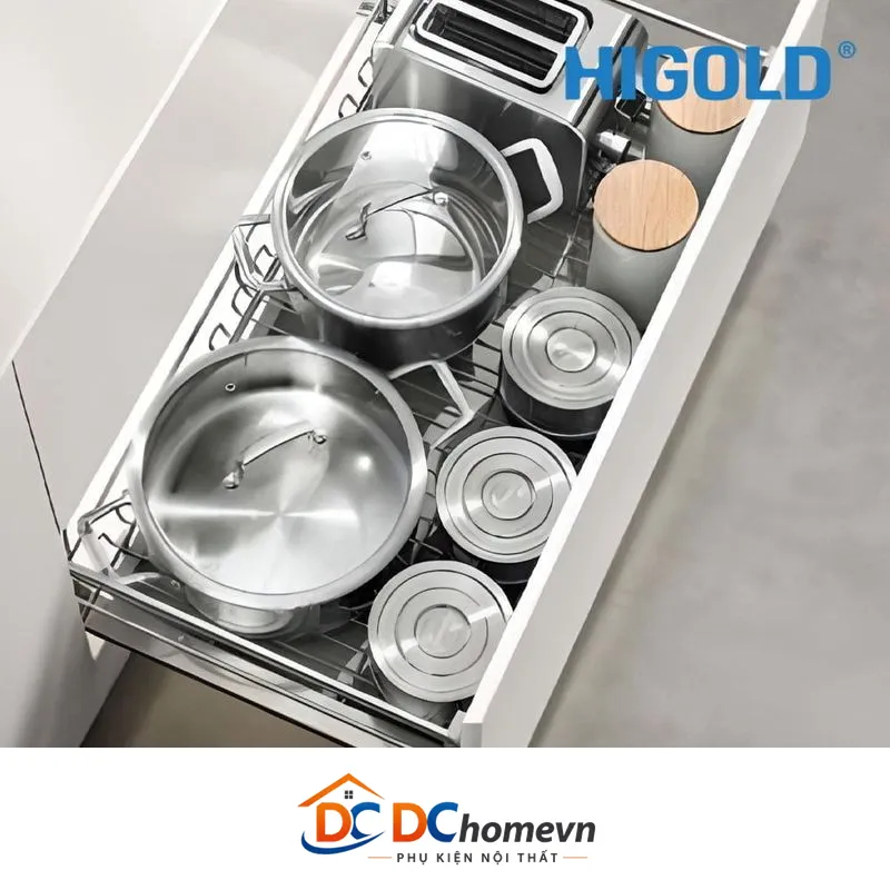 Kệ Đựng Xoong, Nồi Phủ Nano Xám (303694s – 700mm) – Higold