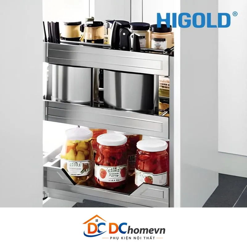 Kệ Gia Vị Dụng Cụ Inox Bản Ray Giảm Chấn Inox 304 (306003 – 350mm) – Higold