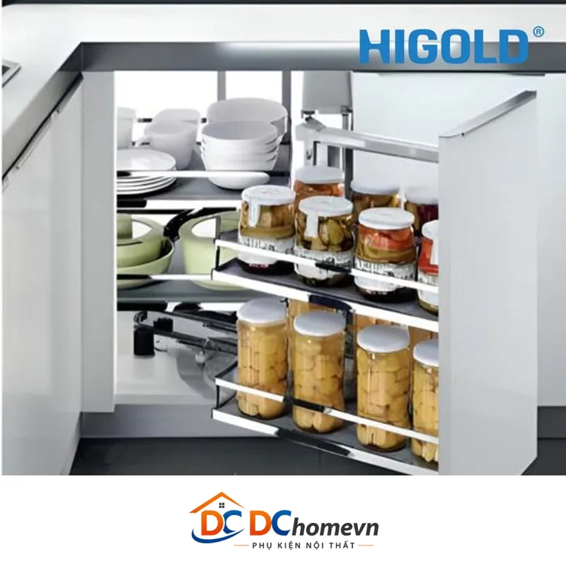 Kệ Góc Phải Diamond Màu Inox (101036 – 450mm) – Higold