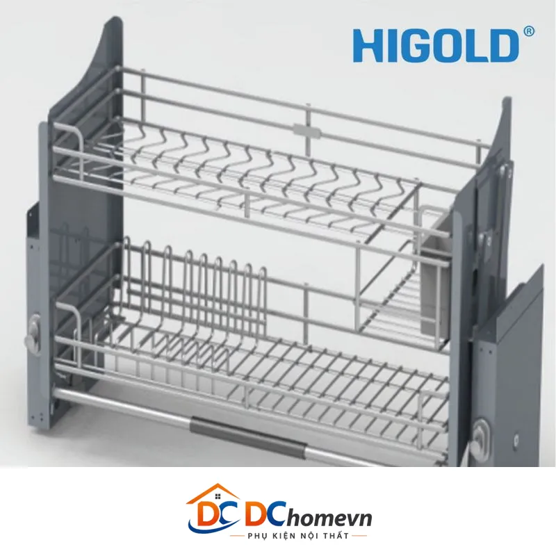 Kệ Kéo 2 Tầng Âm Tủ Di Động Inox 304 (a223-1 – 800mm) – Higold