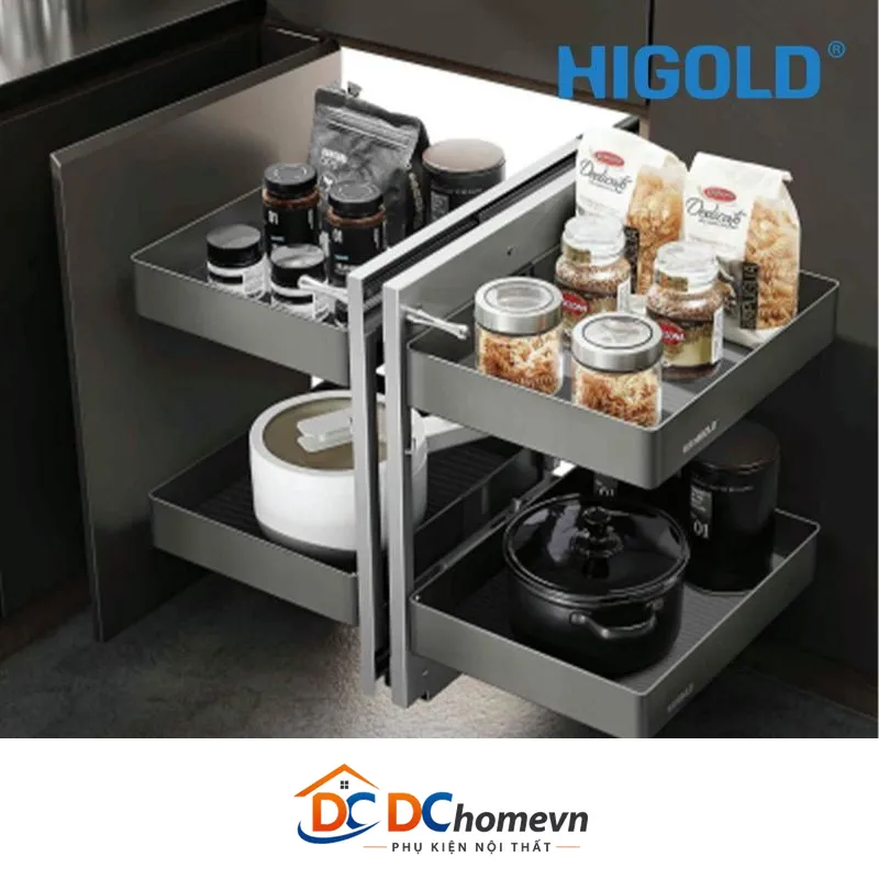 Kệ Kéo 4 Rổ Nhôm Xingfa (101148 – 900mm) – Higold