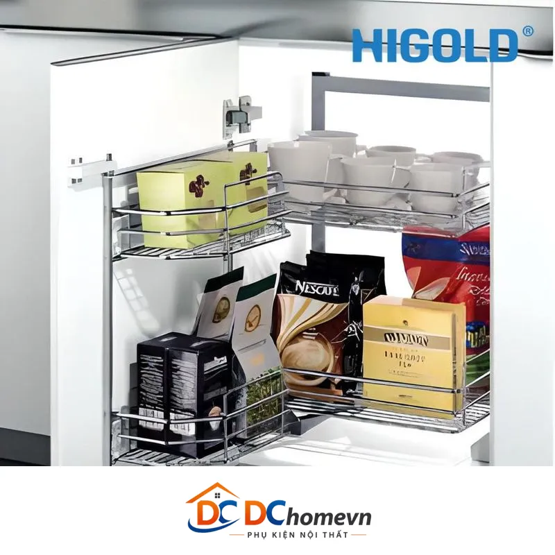 Kệ Thực Phẩm 4 Rổ Inox 304 (309010 – 600mm) – Higold