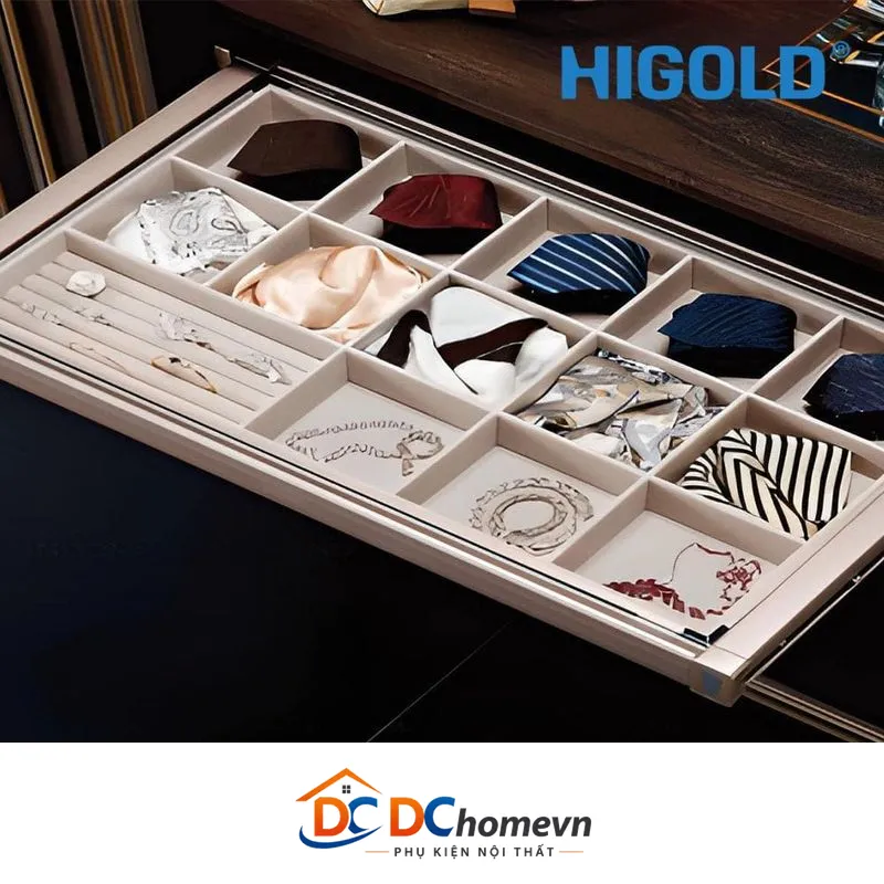 Kệ Trang Sức Ray Giảm Chấn Màu Champagne (6050690 – 900mm) – Higold