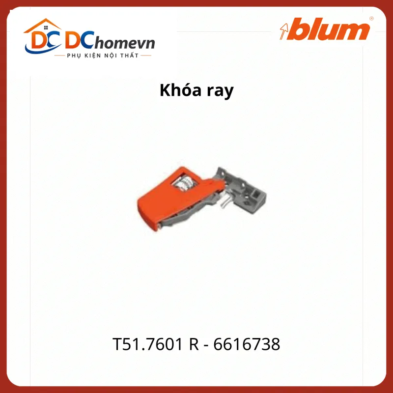 Khóa ray Blum MOVENTO T51.7601 R 6616738, bên phải