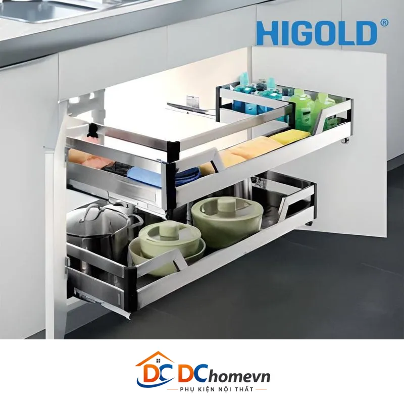 Rổ Xoong Dưới Bồn Rửa Giảm Chấn Inox 304 (303223 – 800mm) – Higold