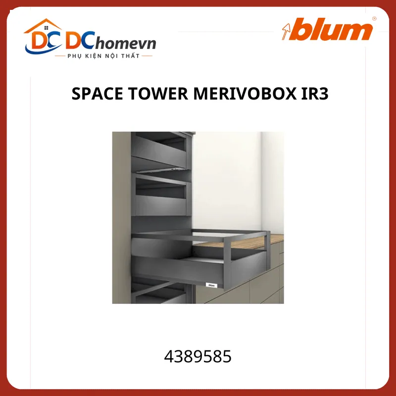 Tủ đồ khô Blum SPACE TOWER MERIVOBOX IR3, 4389585, xám đậm