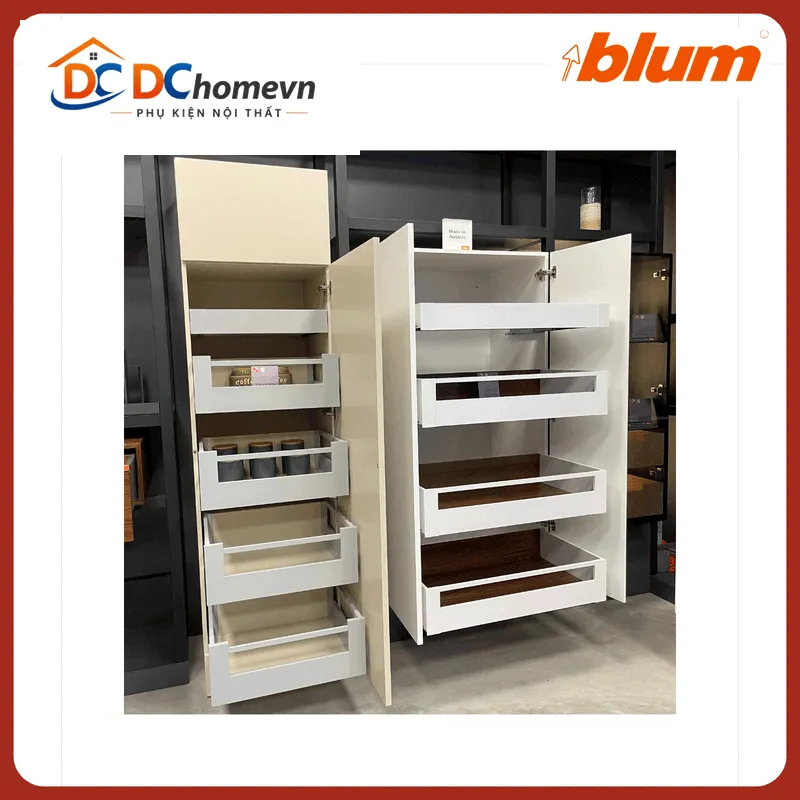 Tủ thực phẩm SPACE TOWER LEGRABOX Blum 5504313 Trắng