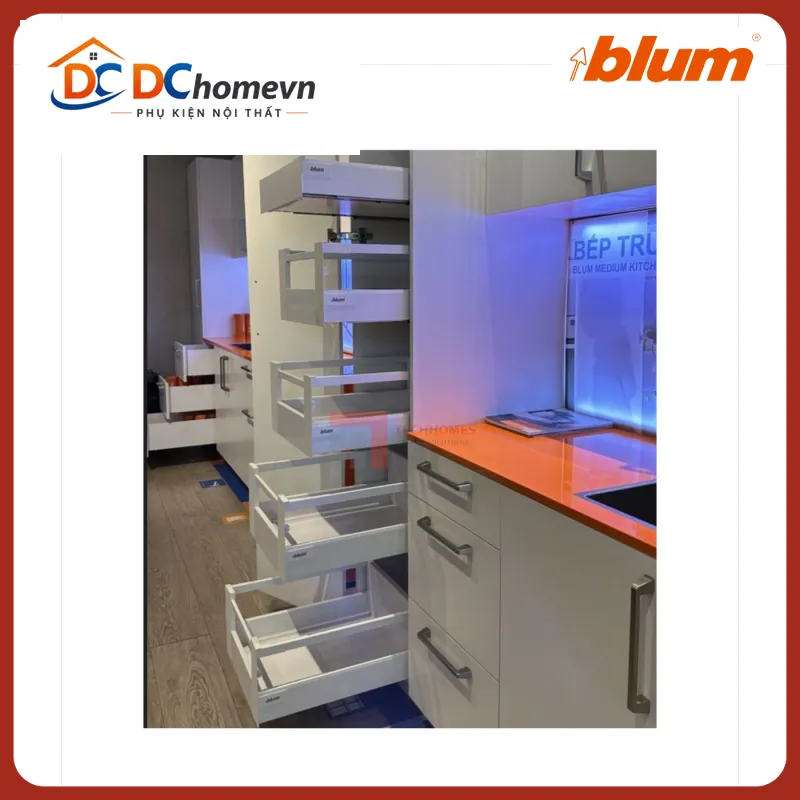 Tủ thực phẩm SPACE TOWER TANDEMBOX Y3 Blum 6600253 trắng