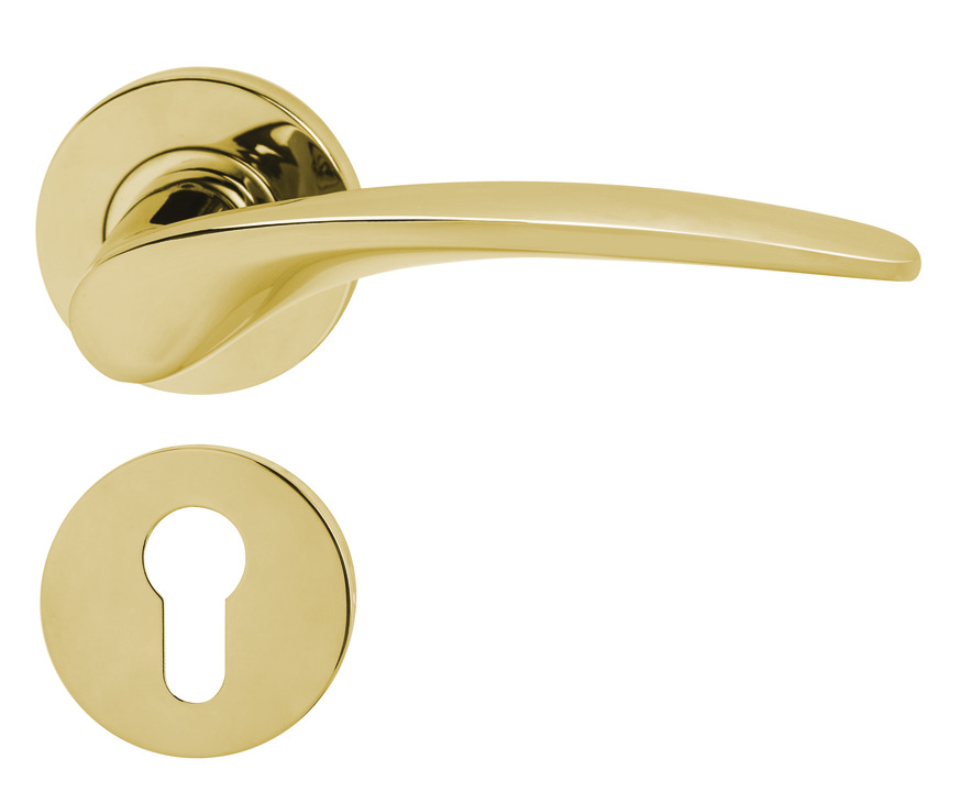 Ảnh sản phẩm – Tay Nắm Gạt Cửa Phòng Hafele Màu Vàng 903.98.147 Bộ
